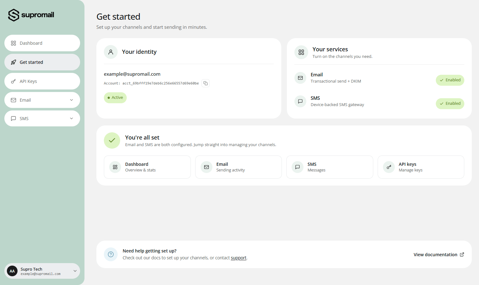 Supromail App Window